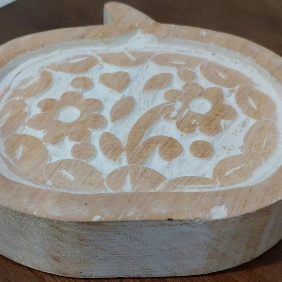 Wooden Pumpkin Decor with Floral Design - Picture 8 of 9